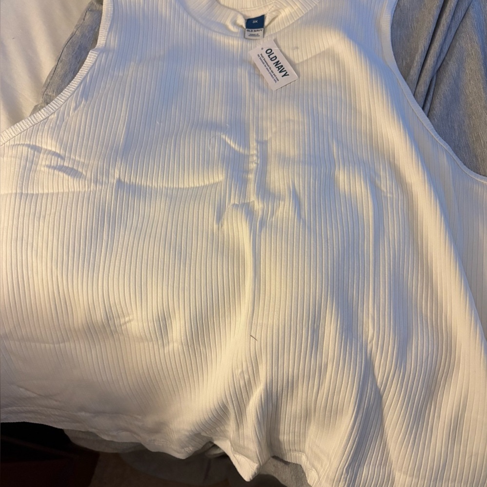 Old Navy Ivory Ribbed Tank Top